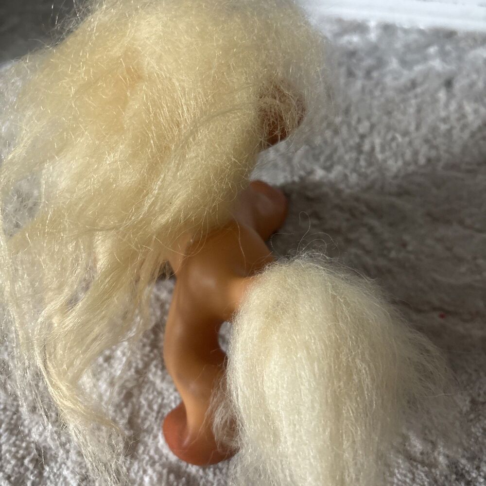 Vintage 1960s DAM Troll Doll Animal Lion Rare Fluffy Hair MINT - Picture 6 of 11